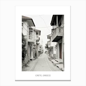 Poster Of Fethiye, Turkey, Photography In Black And White 2 Canvas Print