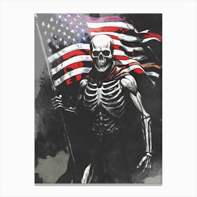 Death Of American Flag Canvas Print