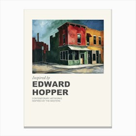 Museum Poster Inspired By Edward Hopper 1 Canvas Print