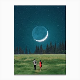 Lovers by Night Canvas Print