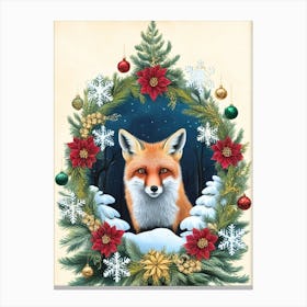 William Morris Christmas Fox 3 Canvas Print