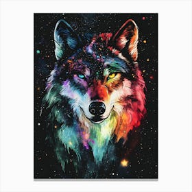 Wolf In Space 1 Canvas Print