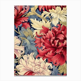 Peony Flower Pattern 1 Canvas Print