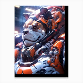 Bulldog In Space 3 Canvas Print