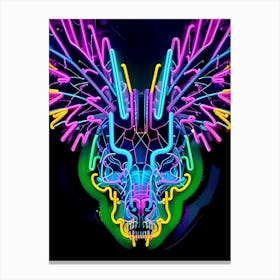 Neon Skull 40 Canvas Print