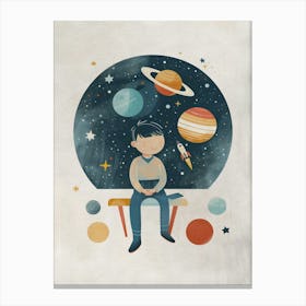 Boho Nursery 13 Astronomer Canvas Print