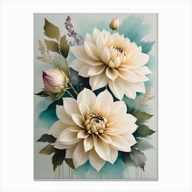 Dahlias Canvas Print