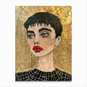 Mosaic Of A Woman 7 Canvas Print