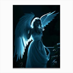 Angel In White - Diverse Art Illustration 43 Canvas Print