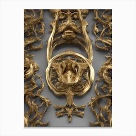Gold Carvings Canvas Print