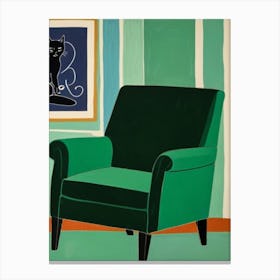 Chair And A Cat Canvas Print