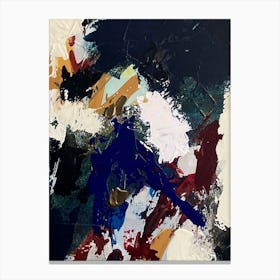 SELBY - Abstract Modern Contemporary Painting - Teal, Blue, Gold, Burgundy Canvas Print