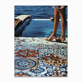 Tiled Pool Canvas Print