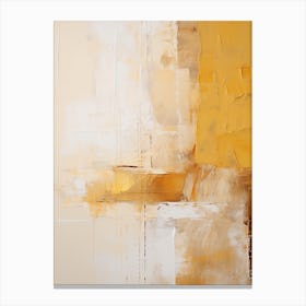 Yellow And Brown Abstract Raw Painting 0 Canvas Print