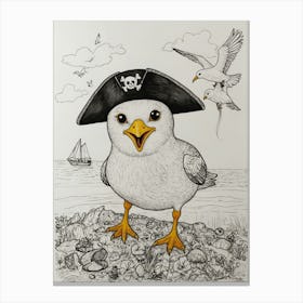 Pirate Seagull 4 Canvas Print