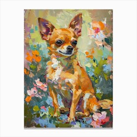 Chihuahua Acrylic Painting 2 Canvas Print