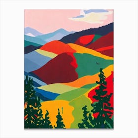 Pribaikalsky National Park Russia Abstract Colourful Canvas Print