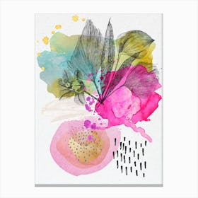 Bohemian colorful watercolor Painting Canvas Print