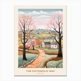 The Cotswold Way England 1 Hike Poster Canvas Print