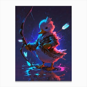 Duck With Bow And Arrow 1 Canvas Print