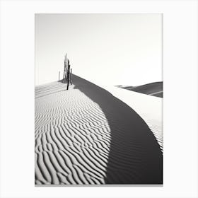Sahara Desert, Black And White Analogue Photograph 3 Canvas Print