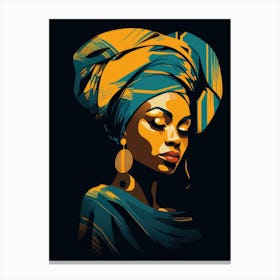 African Woman In A Turban 9 Canvas Print