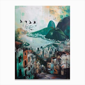 Rio De Janeiro Kitsch Cityscape 1 Canvas Print
