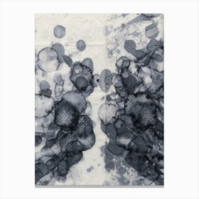 Alcohol Ink Gray Spots Canvas Print