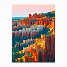 Bryce Canyon National Park 1 United States Of America Abstract Colourful Canvas Print