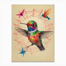 Colorful Hummingbird Canvas Print