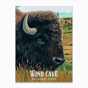 Bison At Wind Cave National Park Canvas Print