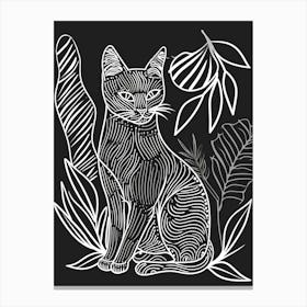 Thai Cat Minimalist Illustration 2 Canvas Print