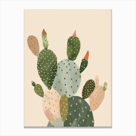 Bishops Cap Cactus Minimalist Abstract Illustration 4 Canvas Print
