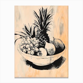 Fruit Bowl Illustration 1 Canvas Print