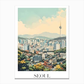 Seoul City Skyline 1 Canvas Print