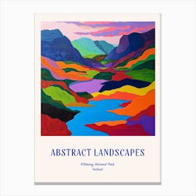 Colourful Abstract Killarney National Park Ireland 2 Poster Blue Canvas Print