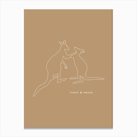Fight & Peace - Kangaroo Canvas Print