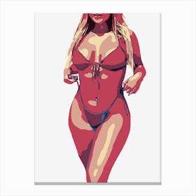 Abstract Geometric Sexy Woman (11) Canvas Print