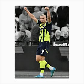 Erling Haaland Of Manchester City Celebrates Canvas Print