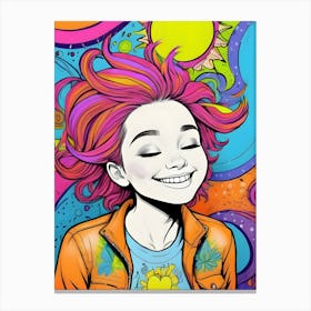 Psychedelic Girl-Reimagined Canvas Print