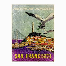 Vintage Travel Poster ― American Airlines San Francisco Canvas Print