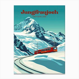 Jungfraujoch Switzerland Swiss Alps Travel Art Toile