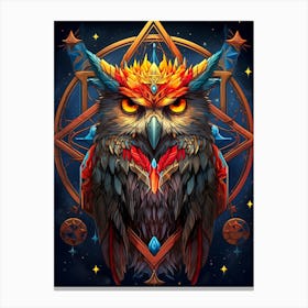 Owl Art Intricate Canvas Print