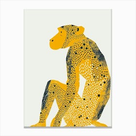 Yellow Baboon 3 Canvas Print