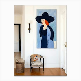 Woman In A Hat 7 Canvas Print