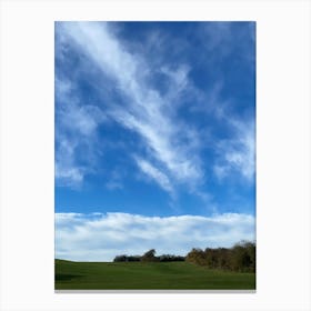 Blue Sky Over A Field Canvas Print