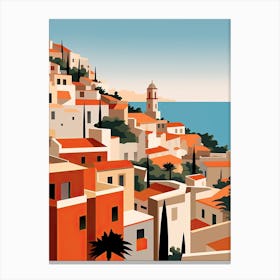 Ibiza, Spain, Bold Outlines 2 Canvas Print