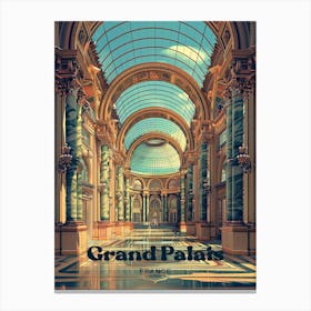 Grand Palais Paris Museum Travel Art Illustration Canvas Print