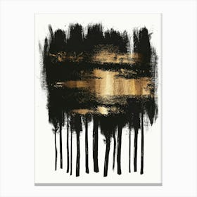 Black And Gold Trees Canvas Print