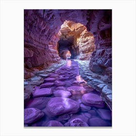 Purple River In The Canyon Canvas Print